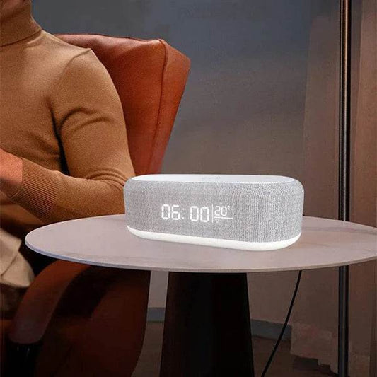 Four-in-one Small Night Lamp Alarm Clock Wireless Charger - The Gadgez
