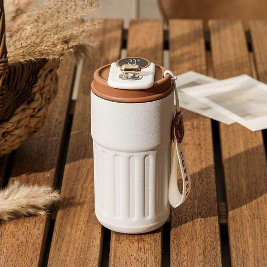 Smart Digital Thermal Bottle Portable Coffee Mug - The Gadgez