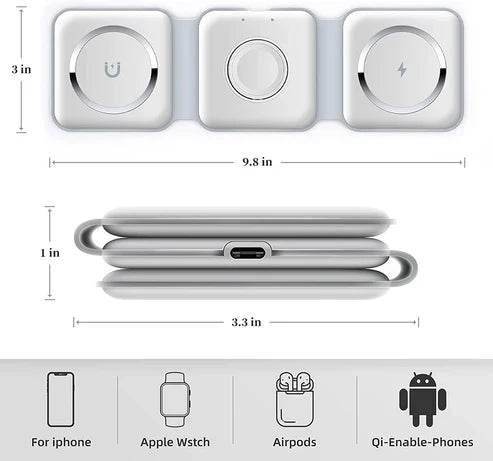 3-in-1 Wireless Charging Pad - The Gadgez