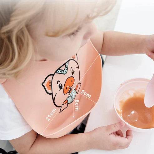 Baby Eating Bibs Silicone Super Soft Food Rice Pockets - The Gadgez