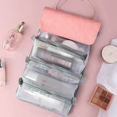 Detachable Make-Up Bag Foldable Inner Zipper Cosmetic Pack - The Gadgez
