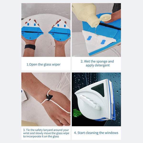 Doublefaced Glass Cleaner Magnetic - The Gadgez