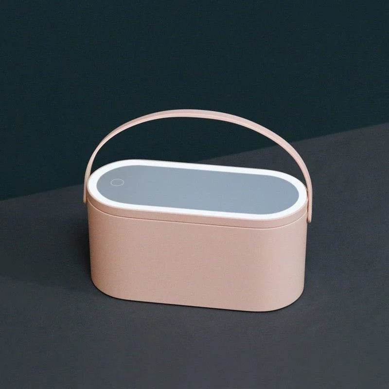 Portable LED Light Storage Box Beauty And Makeup Mirror - The Gadgez